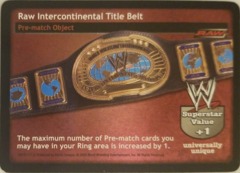 Raw Intercontinental Title Belt